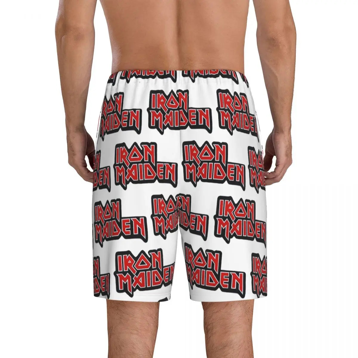 Custom IronMaidens Short Pajama Pants Men Sleepwear Sleep Lounge Bottom Shorts Sleeping Pants