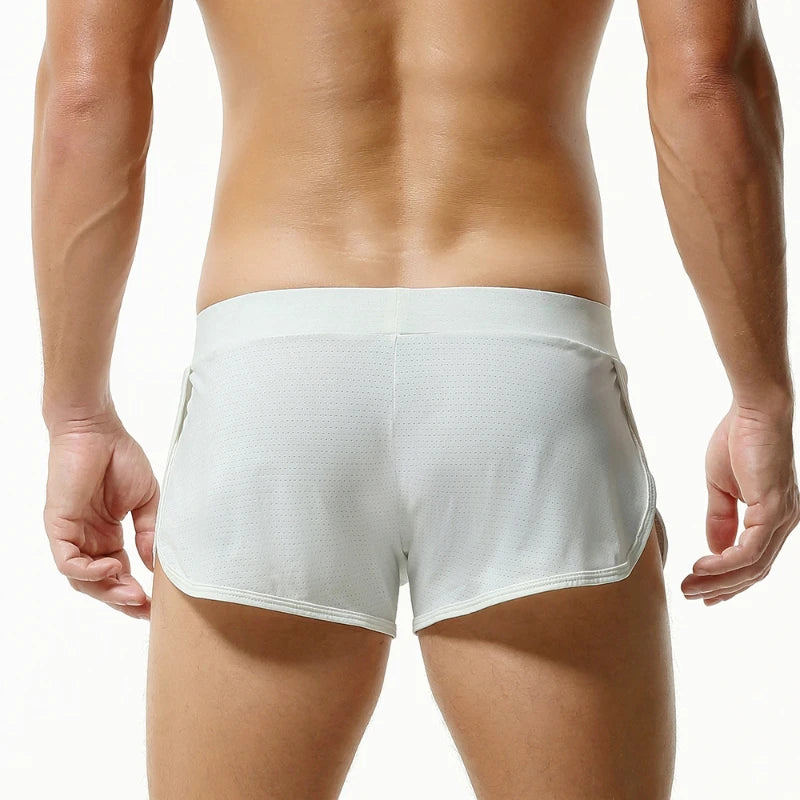Men's Breathable Mesh Boxer Shorts with Convex Pouch
