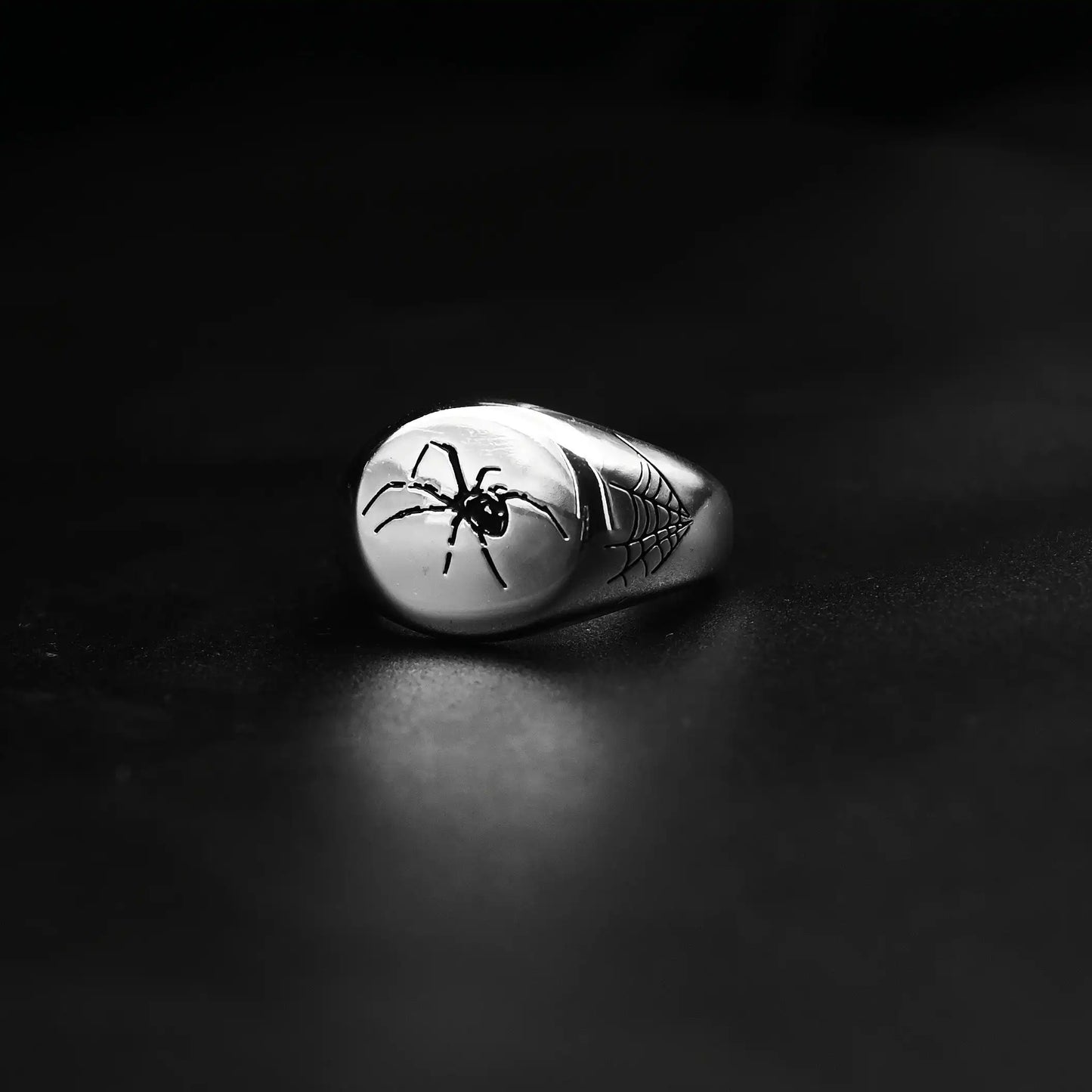 Silver Plated Unisex Ring Spider Gothic Accessory