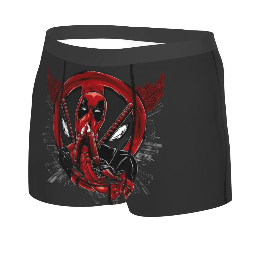 Deadpool Boxer Shorts for Men - Lycra Polyester Blend