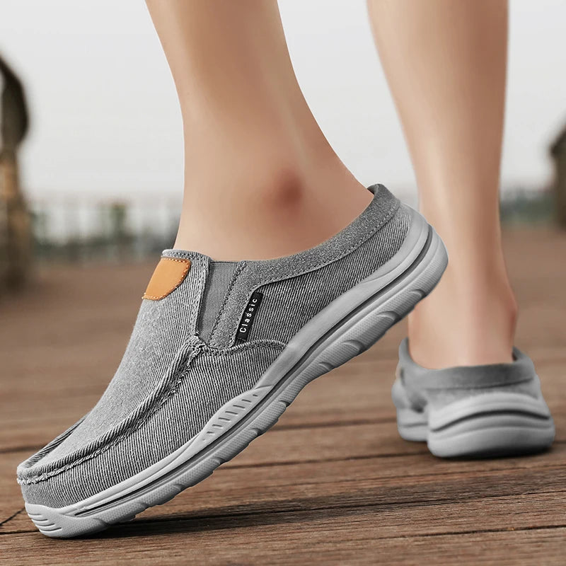Breathable Canvas Slip-On Loafers for Men