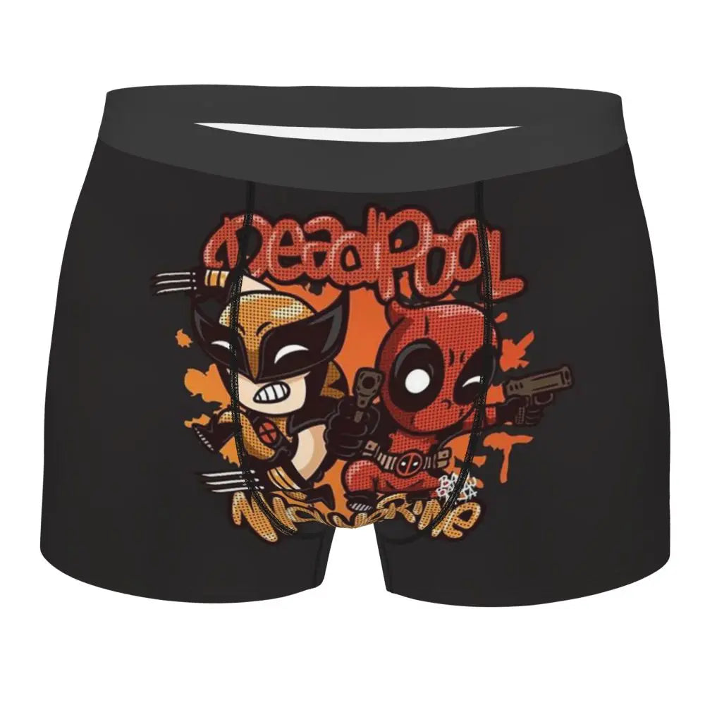 Deadpool Boxer Shorts for Men - Lycra Polyester Blend