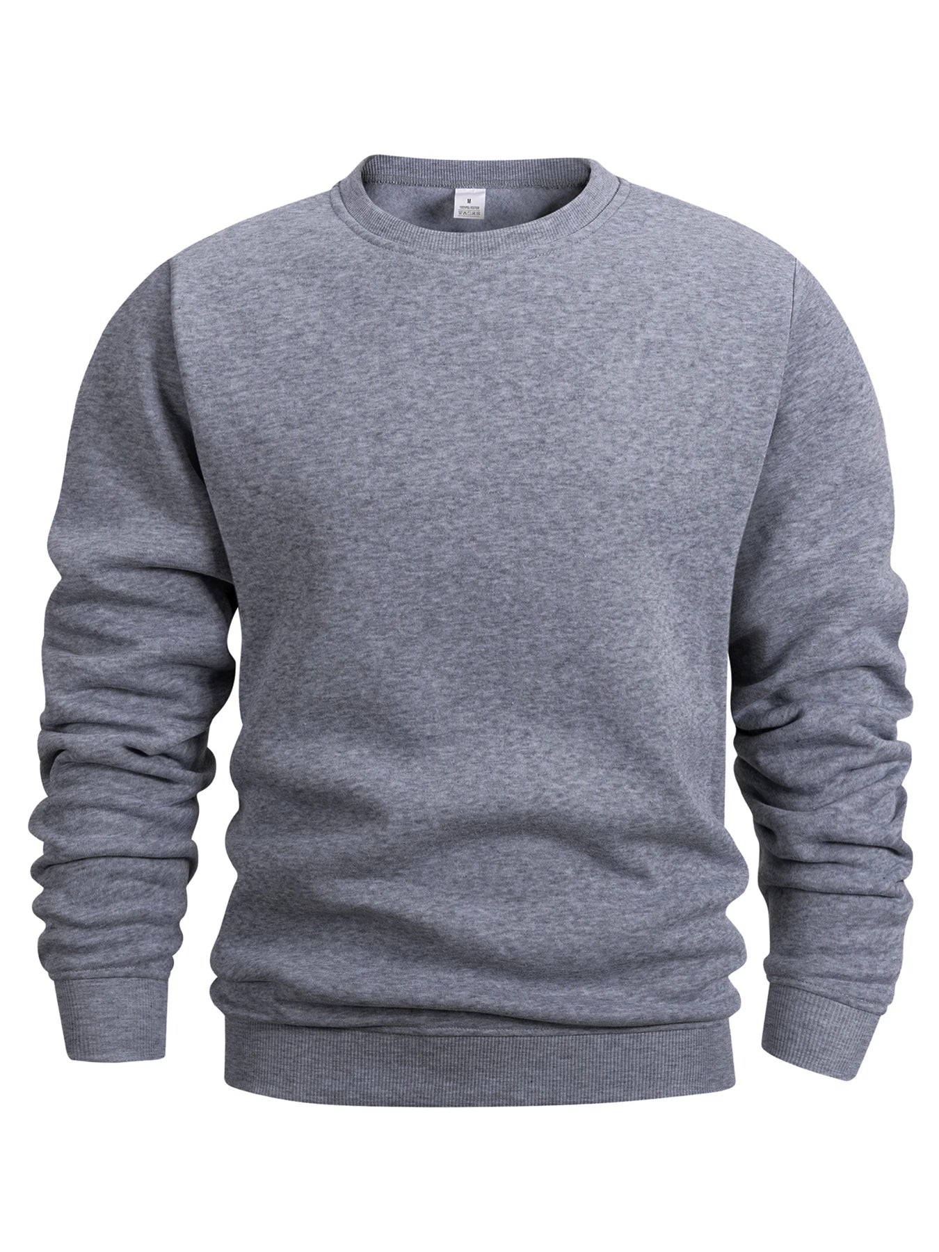 Men's Crew Neck Sweatshirts in Solid Color Man Sportswear