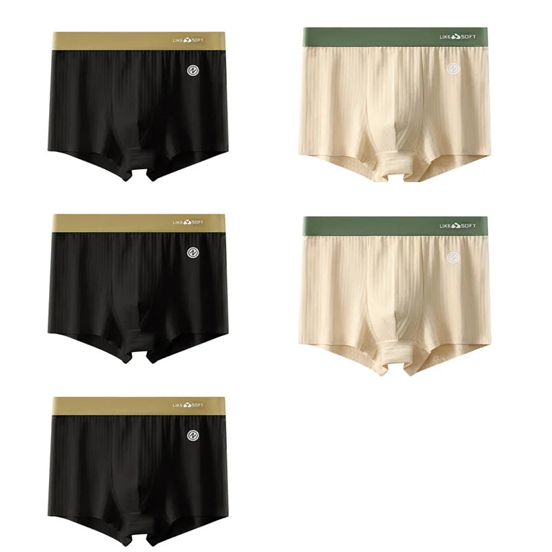 Men's Striped Boxer Shorts Underwear 5 Pcs Set