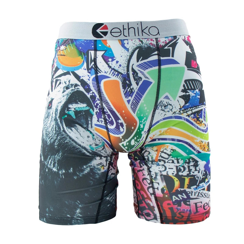 ETHIKA Brand 1Pcs Men's Boxers Breathable Swimming Male Underpants Size S-3XL