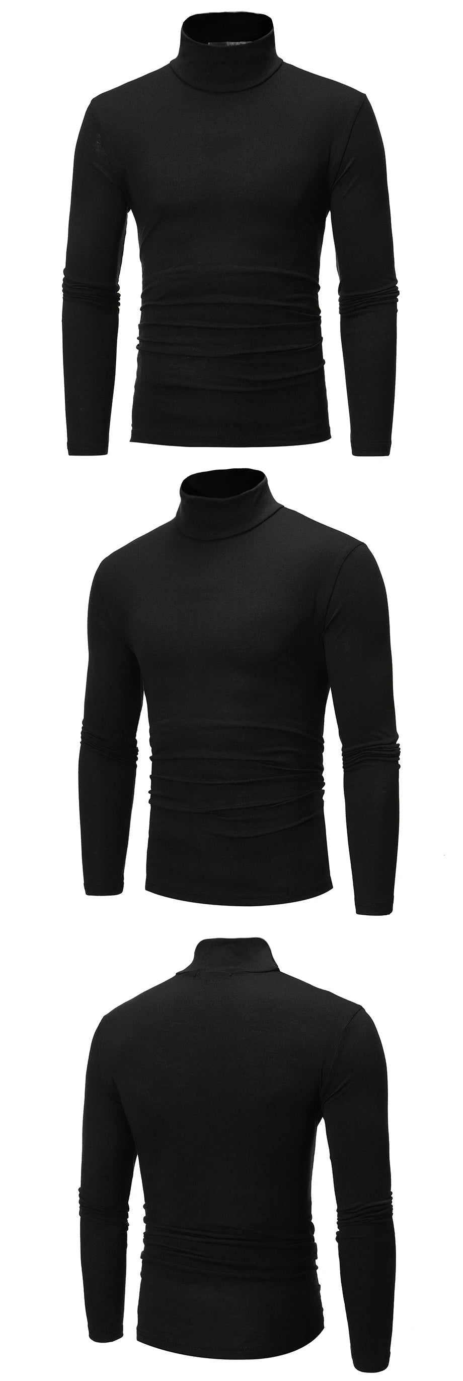 Men's Winter Thermal Shirt High Neck Slim Fit