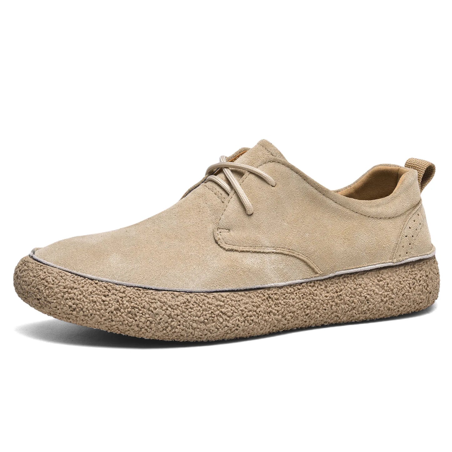 Men's Frosted Leather Casual Lace-Up Shoes