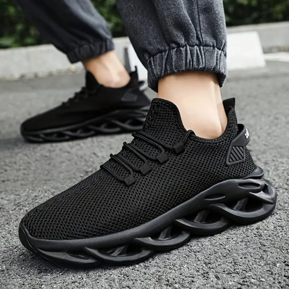 Men's Fashion Versatile Comfortable Lace-Up Sports Casual Shoes, Mesh Shoes, All-Season Versatile Braided Sole Trendy Shoes, Spo