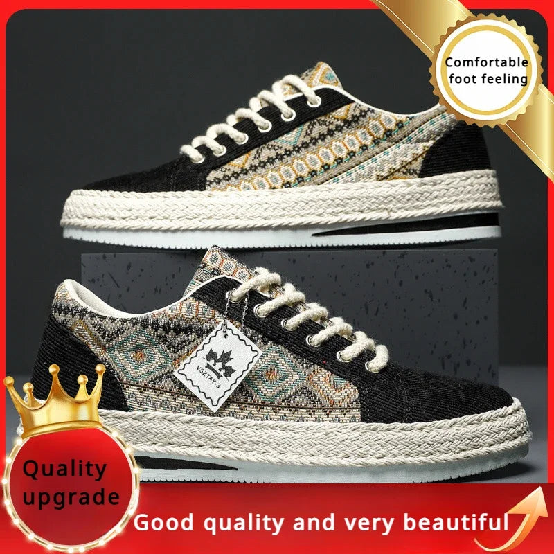 Lightweight Men's Casual Sneakers with Lace-Up Closure