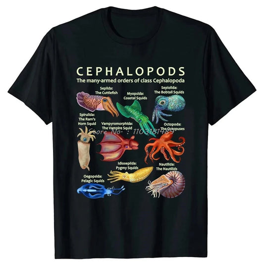 Cephalopod Octopus Squid Cuttlefish Graphic T-Shirt