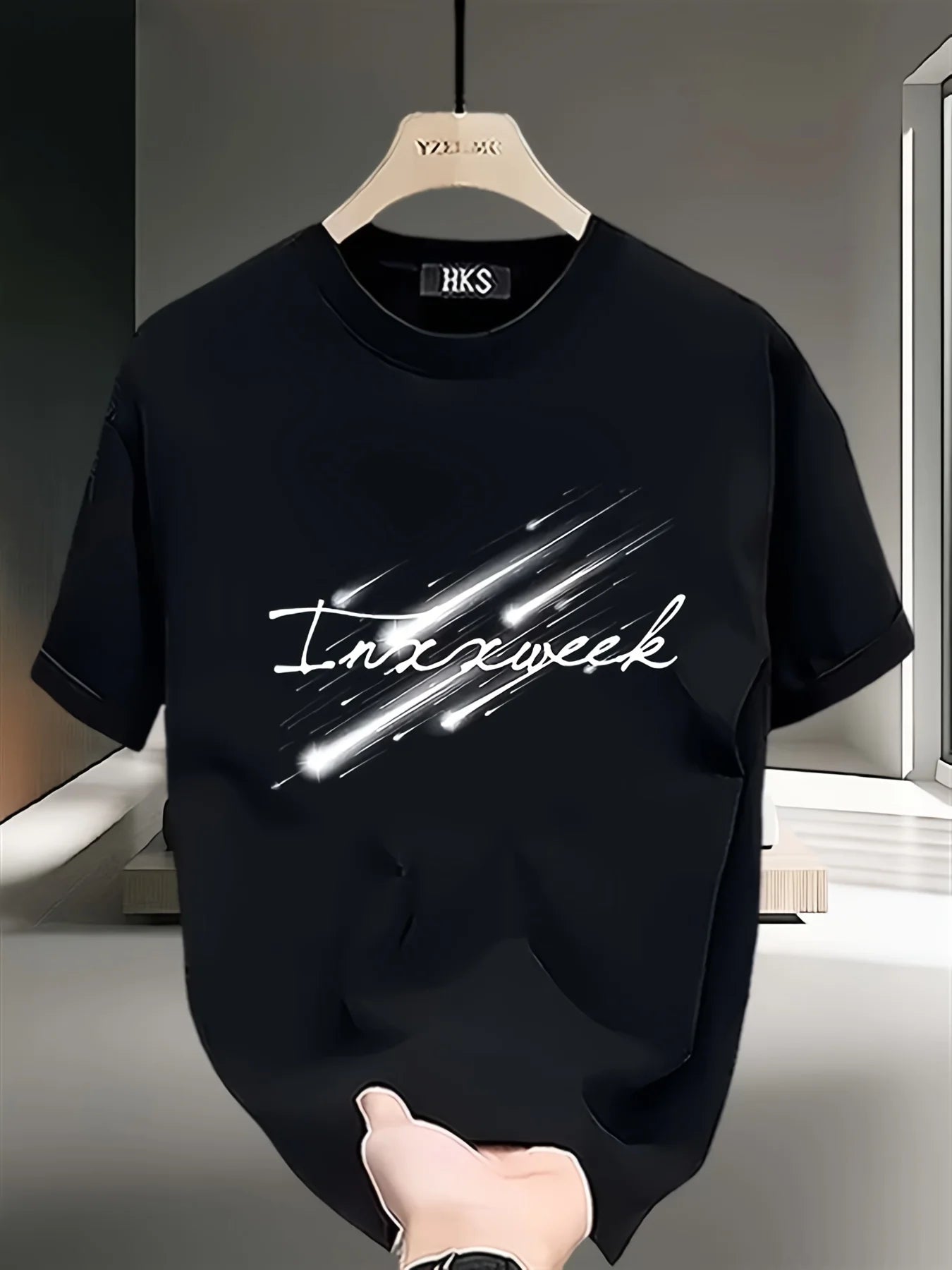 Men's Summer Fashion T-Shirt: Branded Print, Short Sleeve — Heavyweight Pure Cotton, Japanese & Korean Style