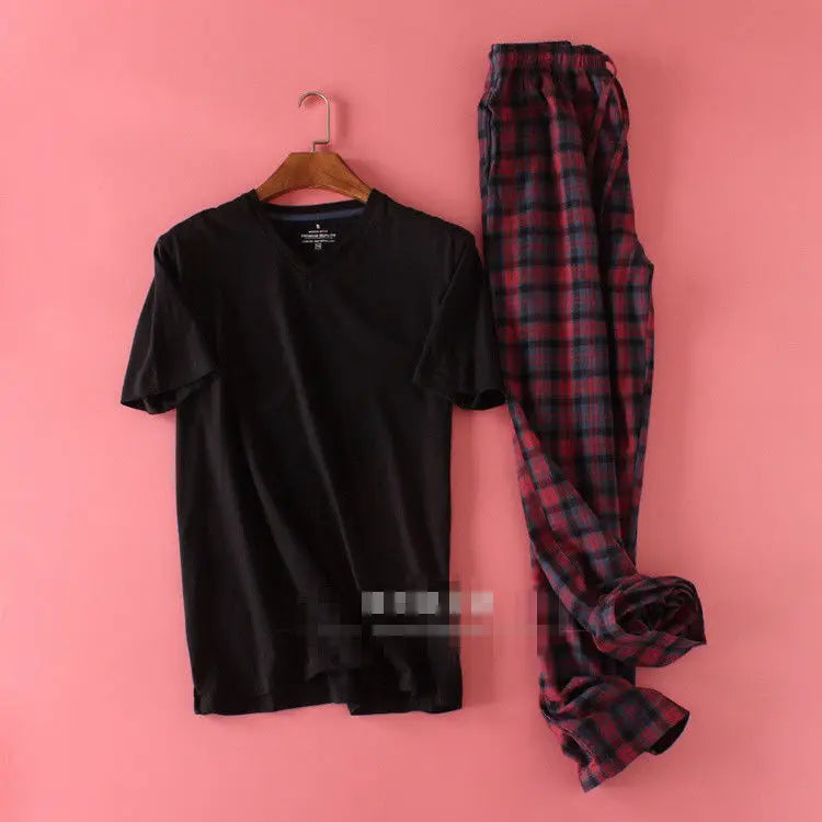 Negroke Knit Cotton Short Sleeve Pyjamas for Men