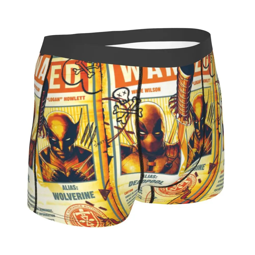 Deadpool Boxer Shorts for Men - Lycra Polyester Blend