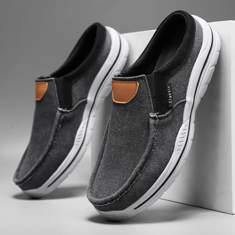 Breathable Canvas Slip-On Loafers for Men