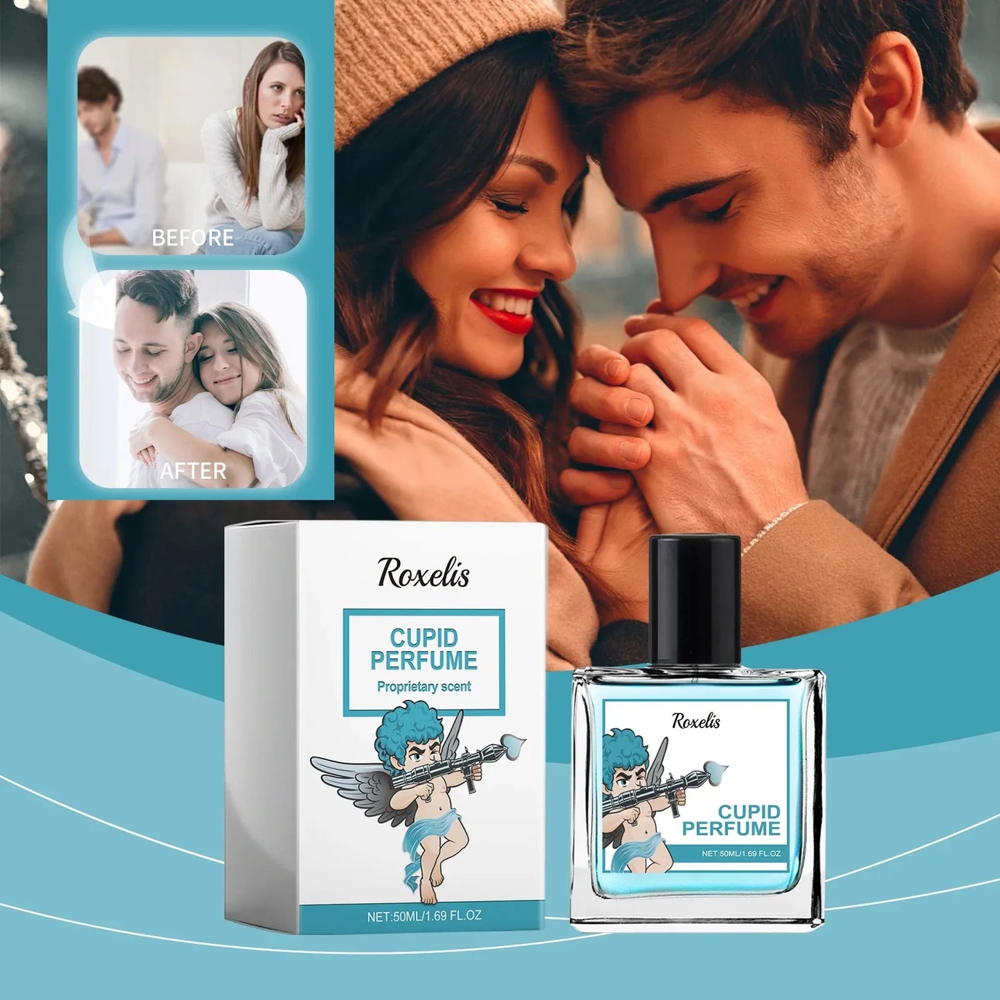 50ml Pheromone Cologne for Men Alcohol Free Floral Scent