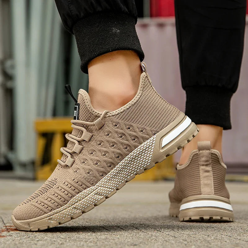 Mens Lightweight Breathable Lace Up Running Shoes