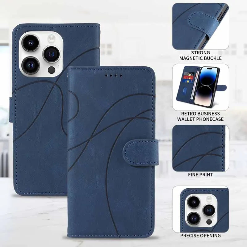 Tsimak Leather Case For Motorola Moto G13 Flip Wallet Phone Cover