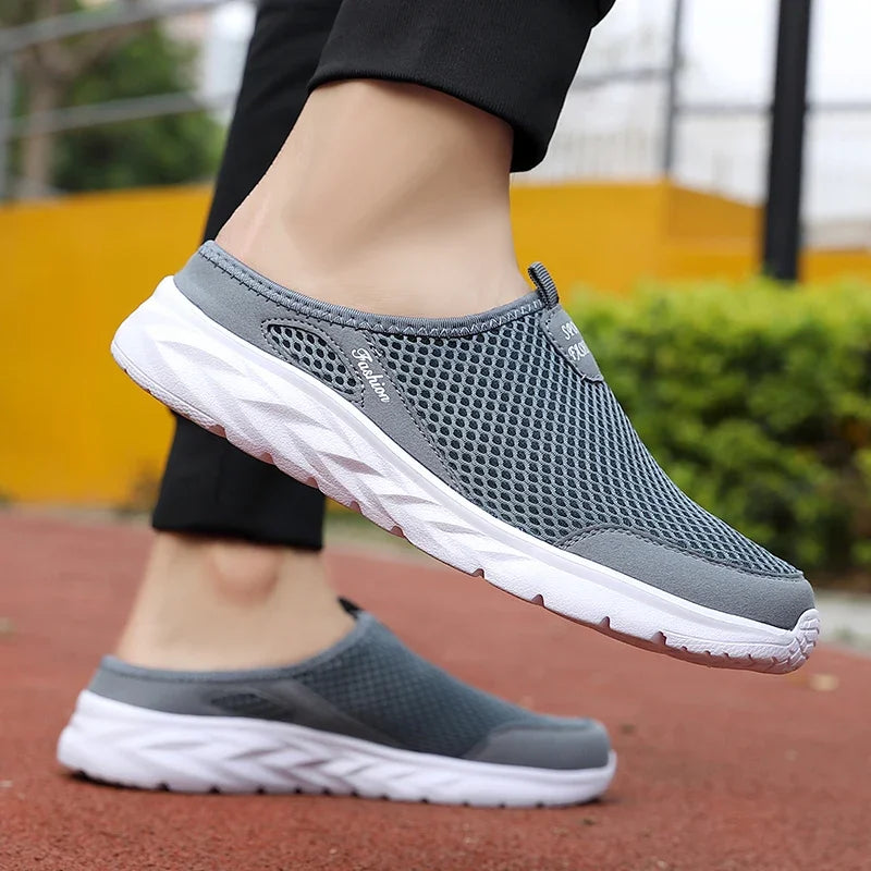 Men's Summer Breathable Mesh Casual Half Slippers