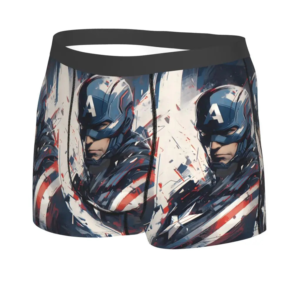 Captain America Comics Design Boxer Shorts for Men by MINISO