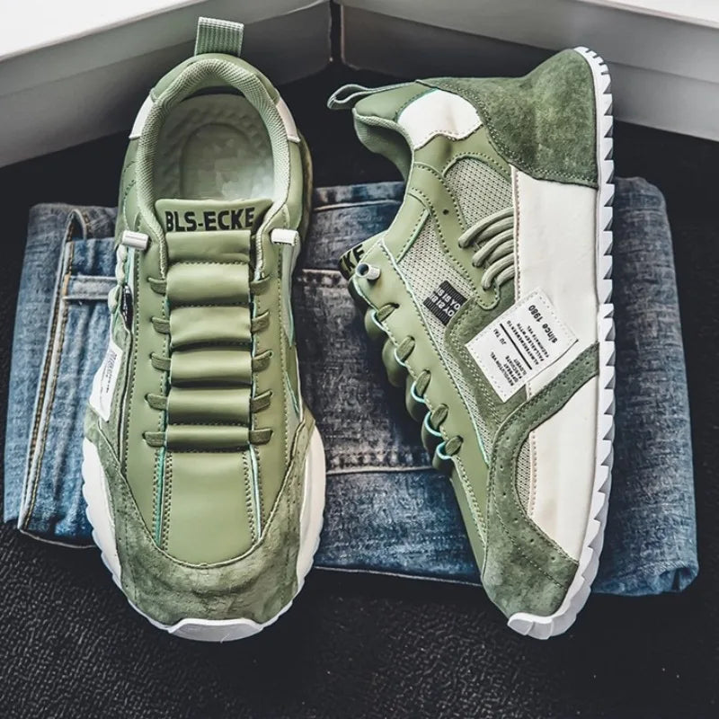 Men's Casual Breathable Sneakers with Elastic Band