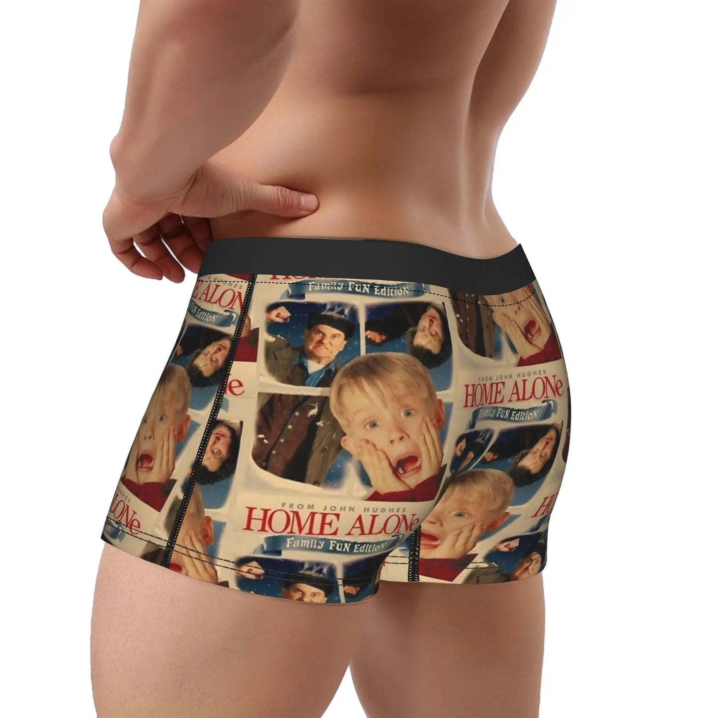 Men's Home Alone 1990 Movie Print Boxer Shorts