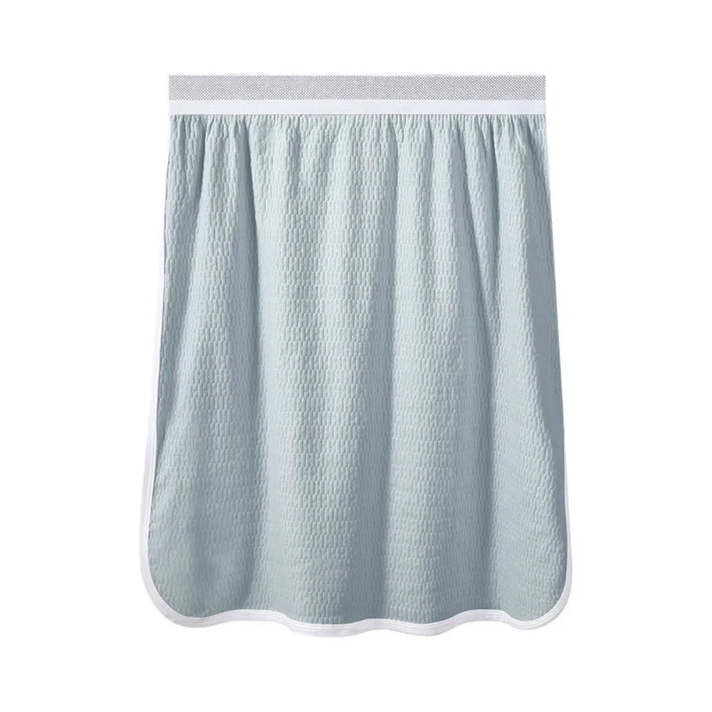 Cotton Men's Sleeping Skirt Pants with Buttons No Underwear Male Bath Towel Sleep Artifact Insensitive Half Body Apron