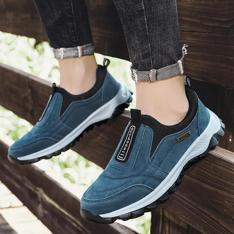 Men Casual Sports Shoes Comfortable Flat-Bottomed Hiking Shoes