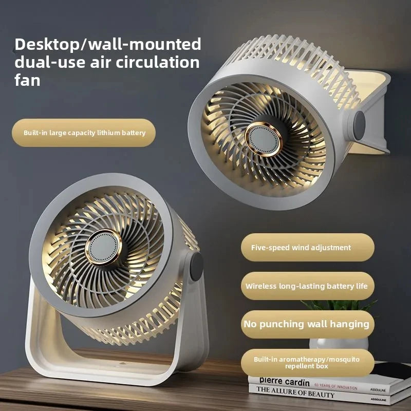 Portable Cordless Electric Fan for Air Circulation