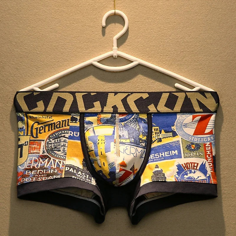 Men's Cotton Boxer Shorts with U Pouch