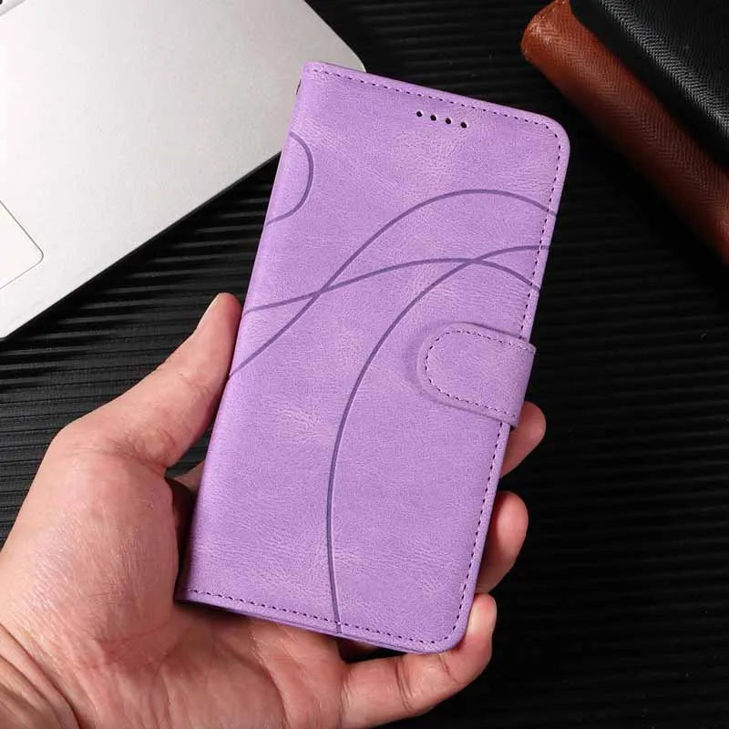 Tsimak Leather Case For Motorola Moto G13 Flip Wallet Phone Cover