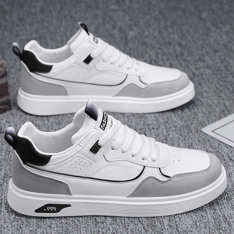 Men's Casual Leather Sneakers for Walking and Daily Wear