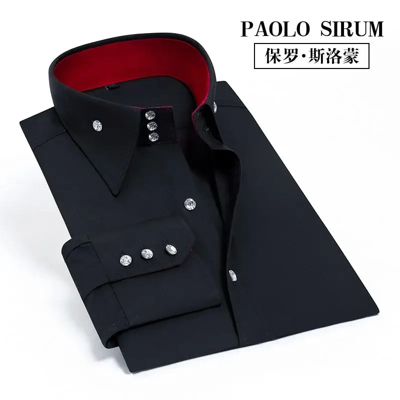 Men's Slim Fit Non-Iron Dress Shirt in White