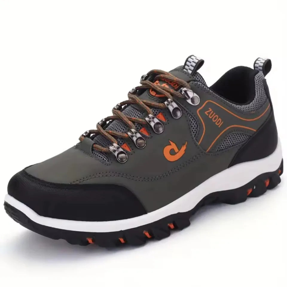 Leather Casual Sneakers for Men Lightweight Walking Shoes
