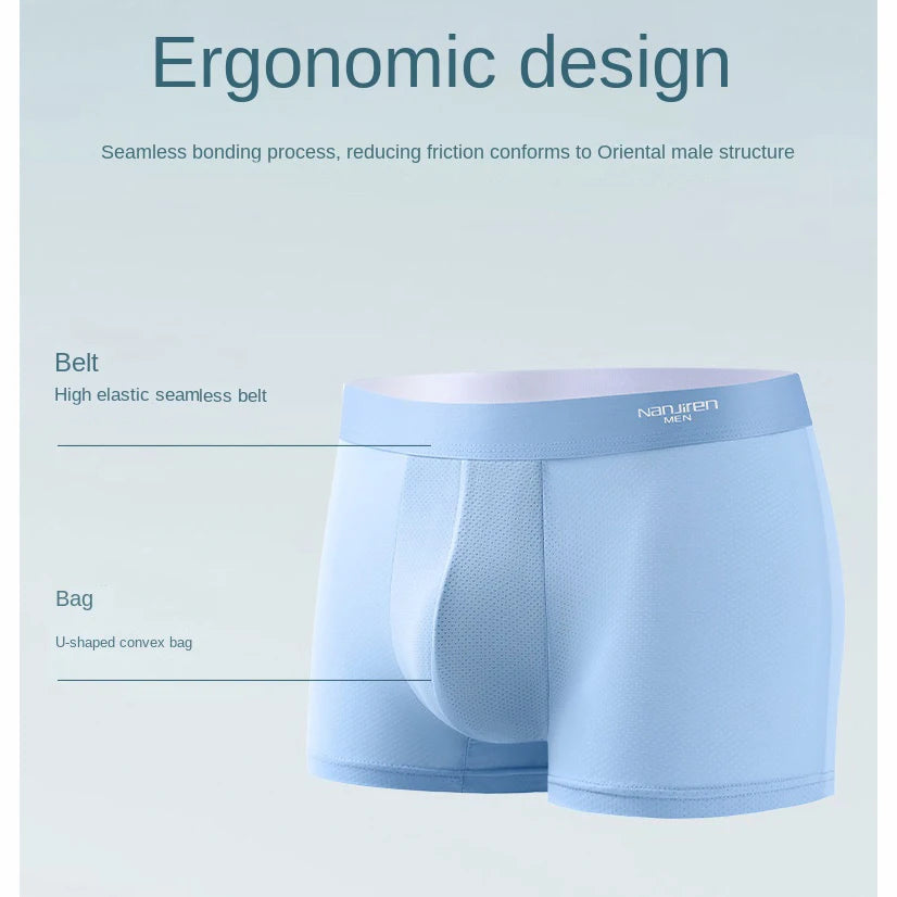 Men's Ice Silk Boxer Shorts Plus Size L-6XL