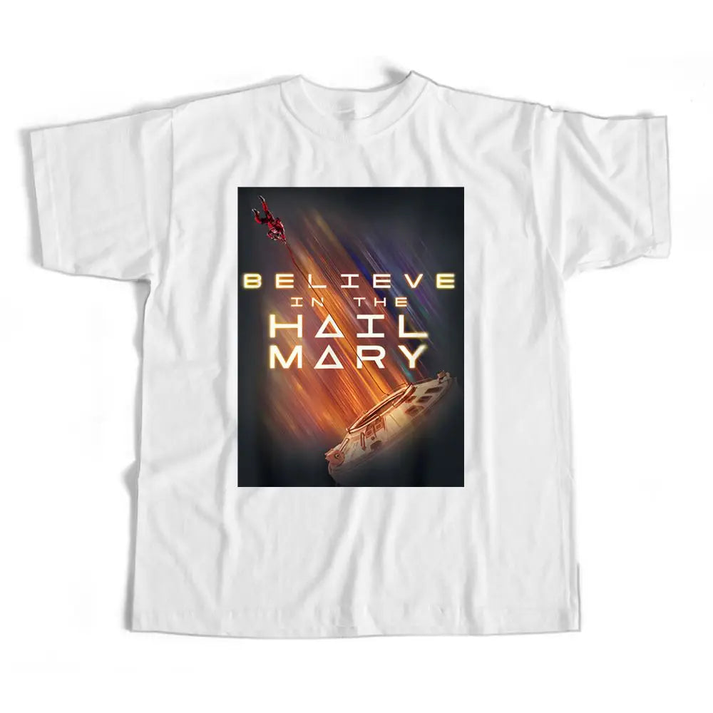 Mens T Shirt Project Hail Mary Print Summer Tee Harajuku Unisex Loose Fit Casual Streetwear Graphic Fashion Trend Hot Sale Cool
