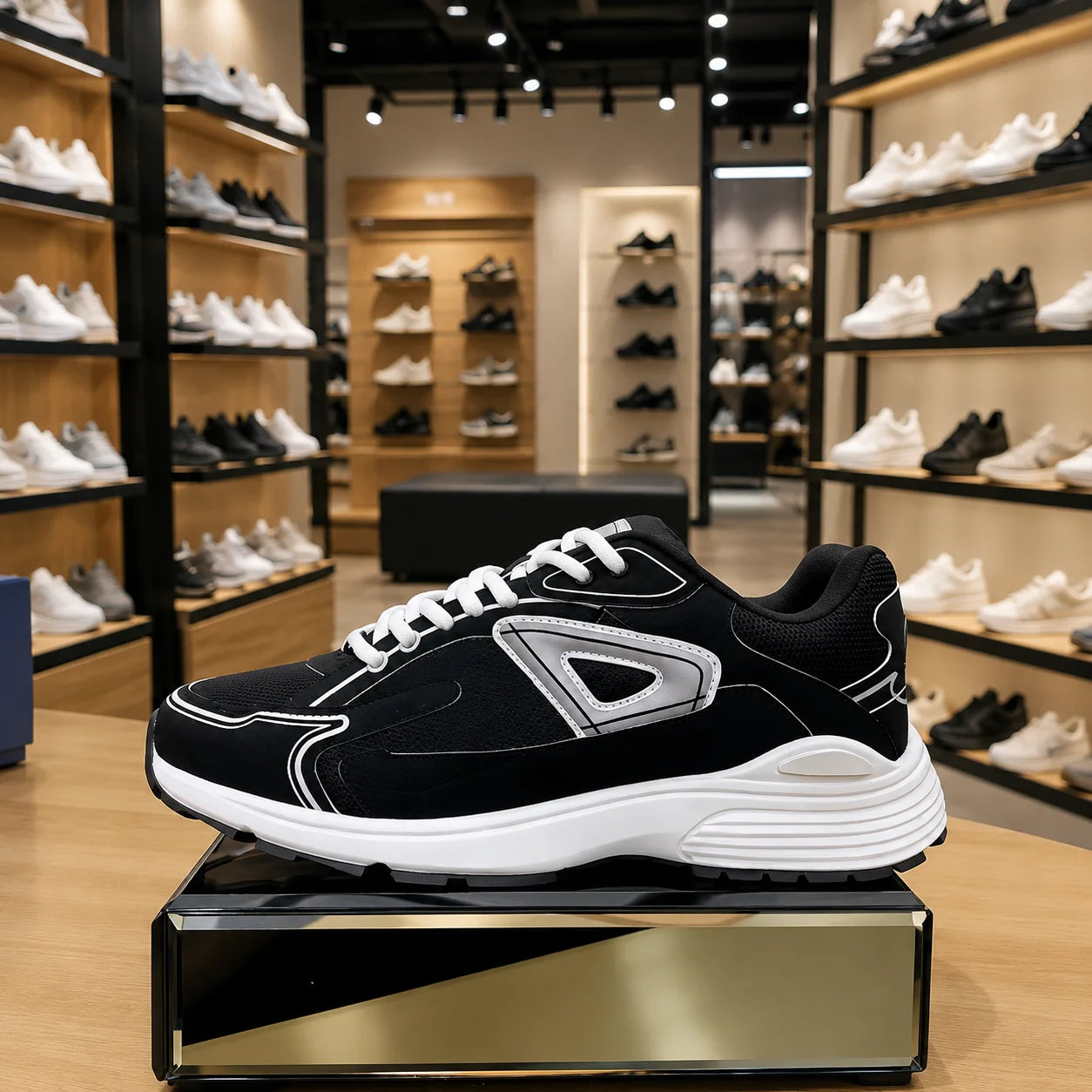 Men's Mesh Lace Up Running Shoes for Casual Sports