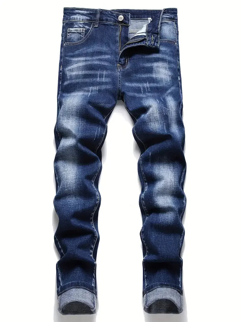 Men's Slim Fit Stretch Denim Jeans for Casual Wear