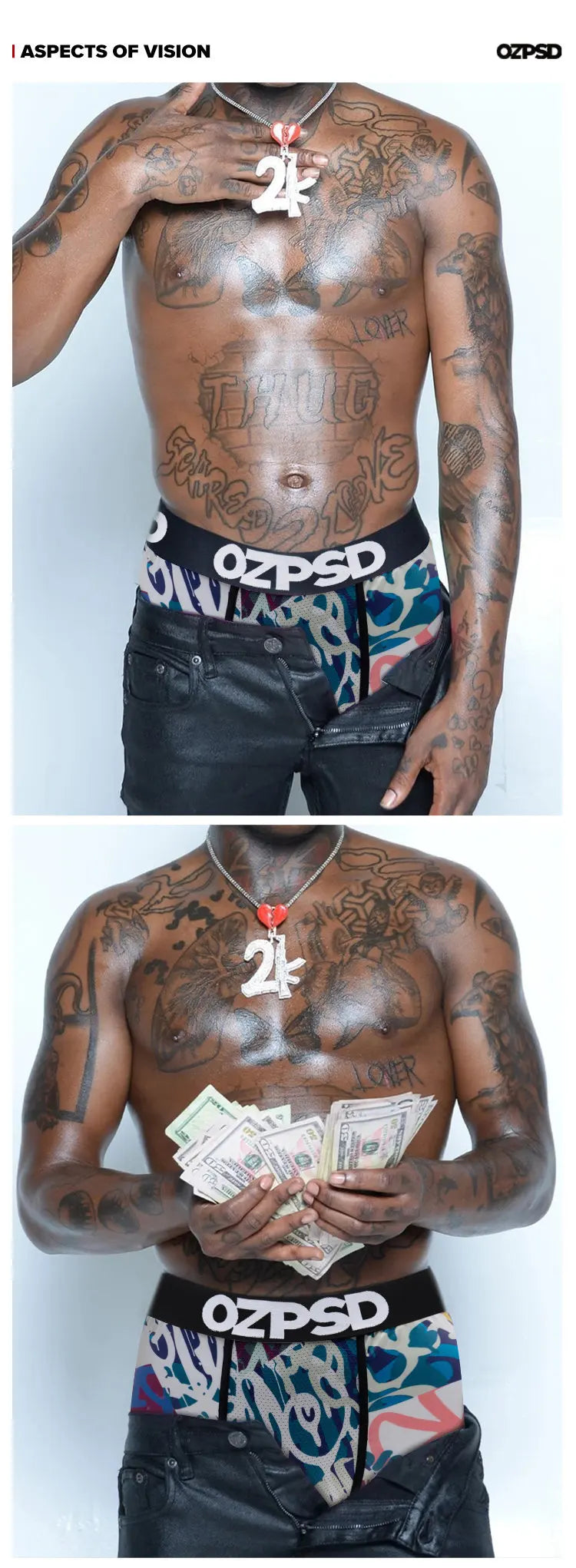 OZPSD Brand 1Pcs Men Underwear Boxers Breathable Swimming Sexy Man Underpants S-2XL Men's