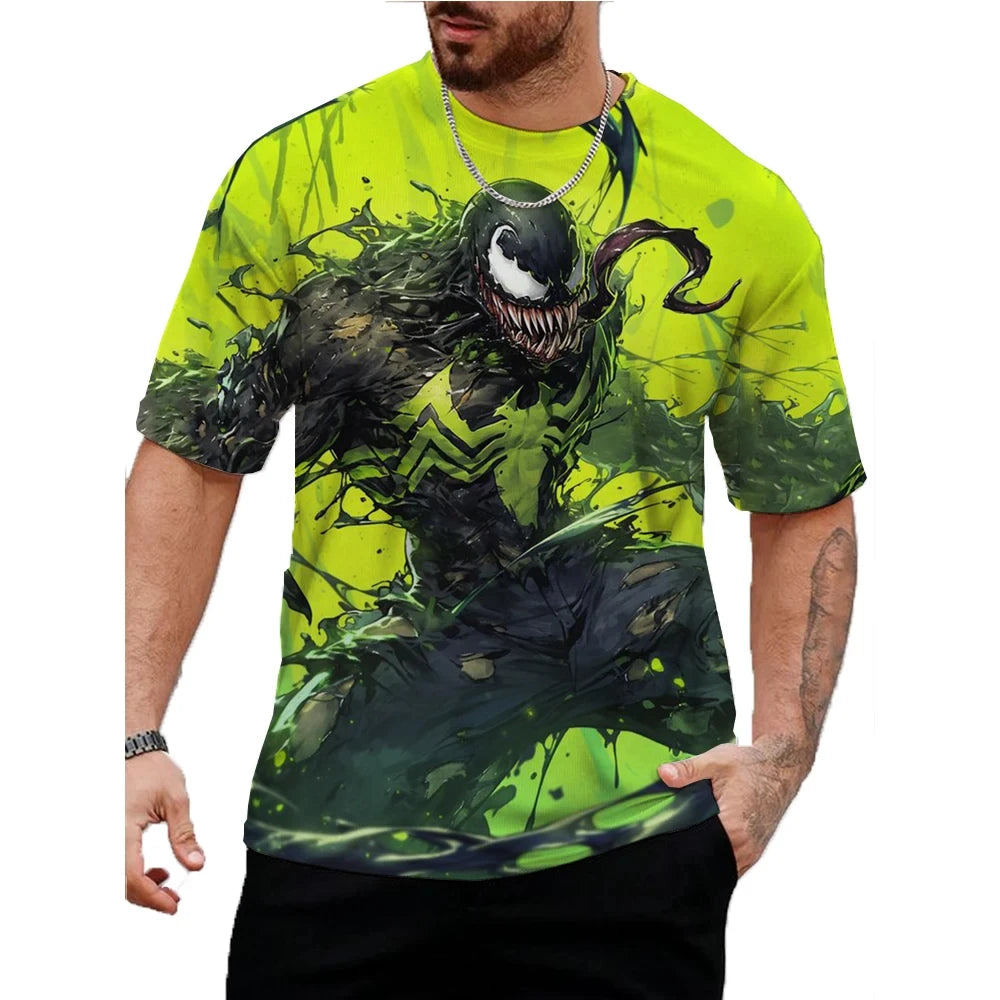 Marvel's Venom Print T-Shirt Casual Stylish Short Sleeve Streetwear