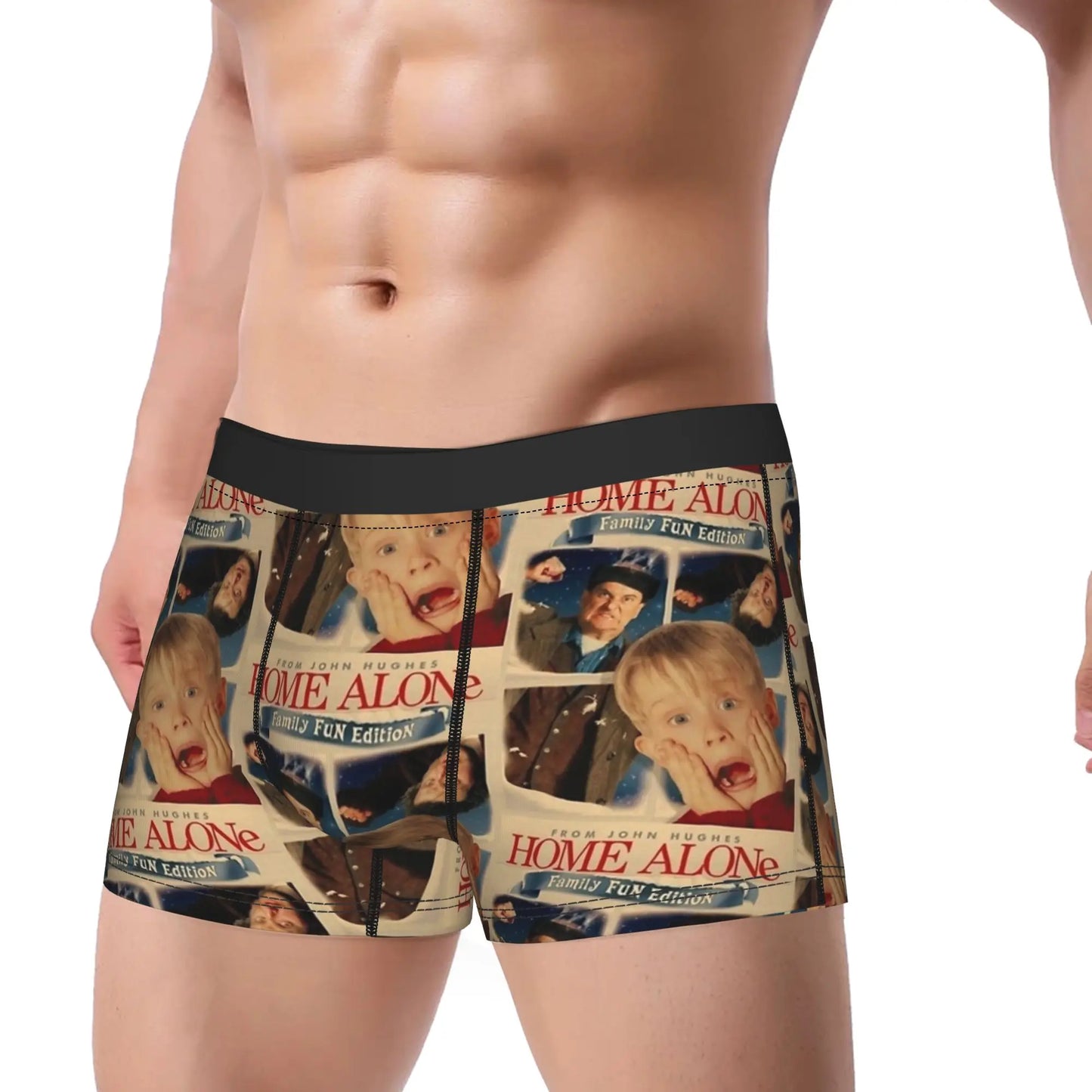 Men's Home Alone 1990 Movie Print Boxer Shorts