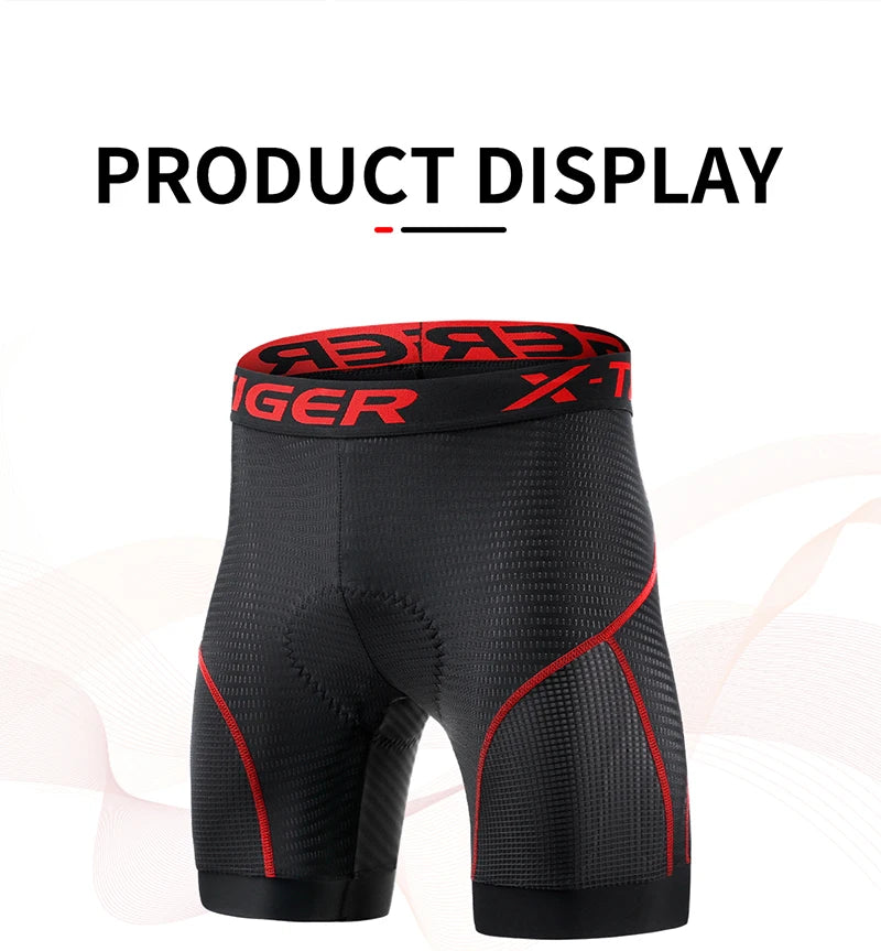 5D Padded Cycling Underwear Shorts by X-TIGER