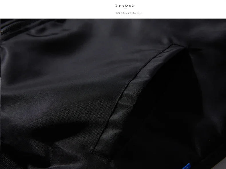 Bomber Jacket Men Women Solid Pilot Jacket Military Flight Baseball Coat