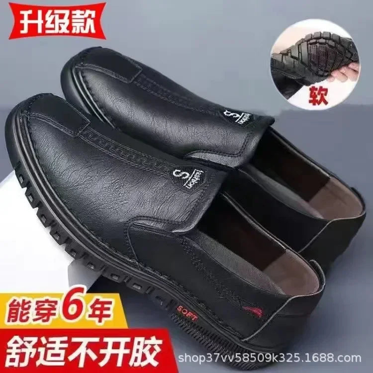 Mens PU Leather Slip-On Loafers for Casual Wear