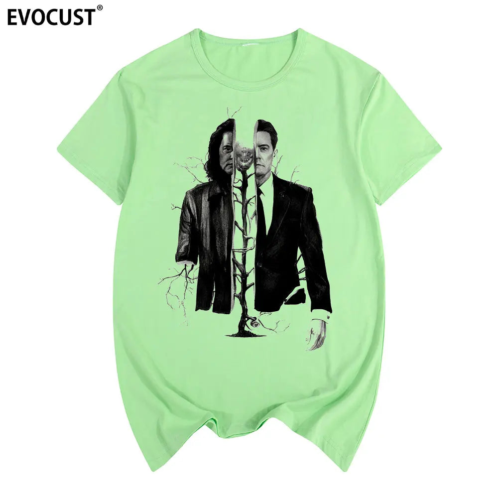twin peaks 2019 men tops fashion Clothes T shirt Slim Fit Casual women tees funny tshirt