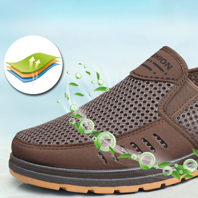 DUTRIEUX Men Casual Shoes Breathable Mesh Loafers