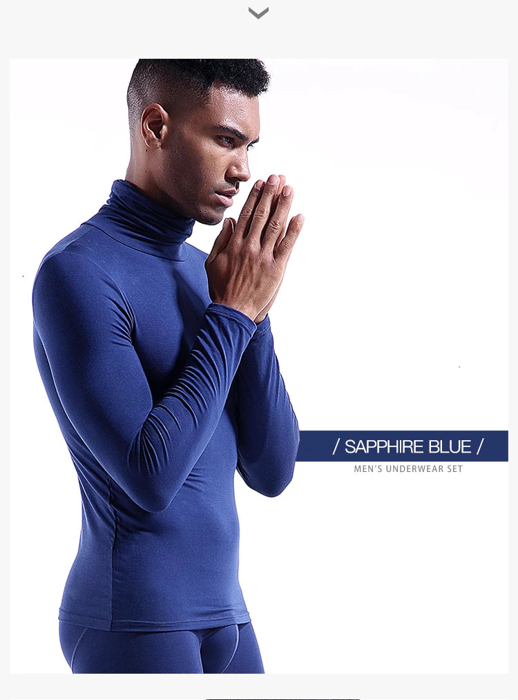 Men's Thermal Turtleneck Bohemian Lapel