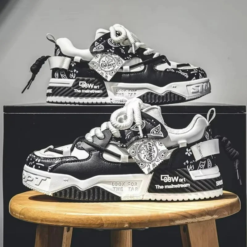 Breathable Vulcanized Men Sneakers for Outdoor Casual Use