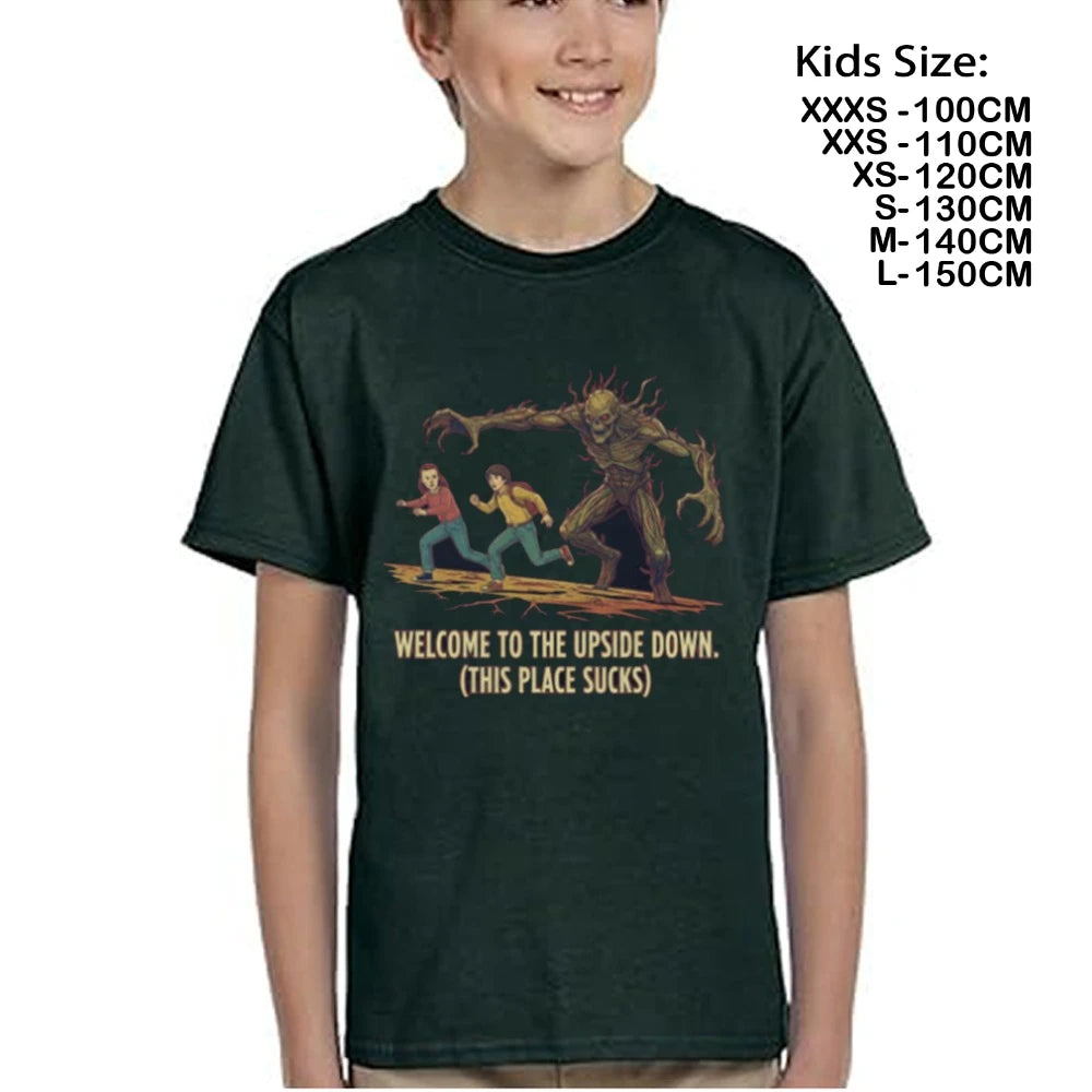 Hawkins Demogorgon Cotton T-Shirt for Boys