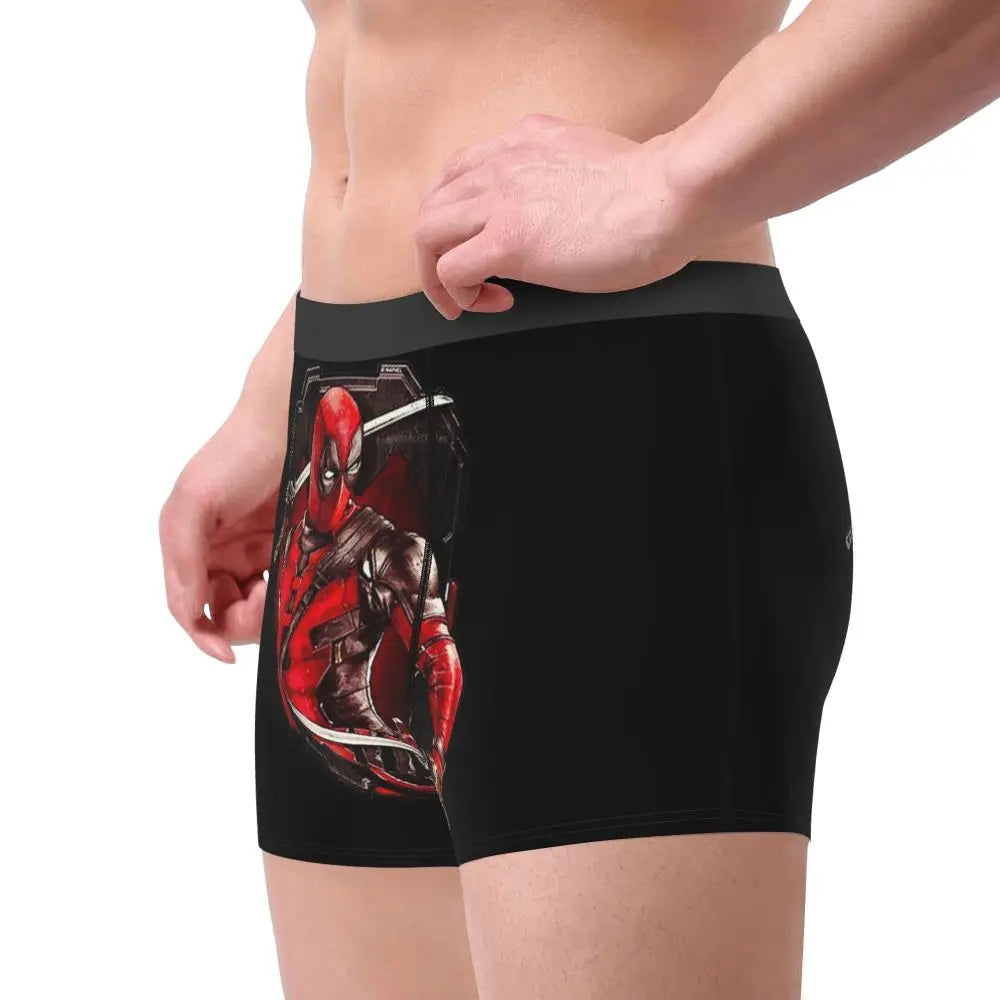 Deadpool Boxer Shorts for Men - Lycra Polyester Blend