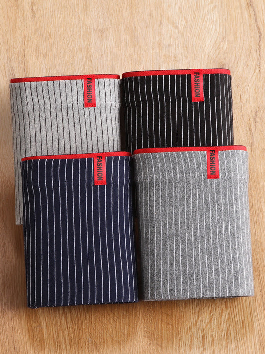 Men's Striped Boxer Shorts, Breathable and Comfortable Underwear